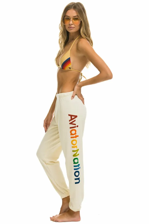 Women AVIATOR NATION ASPEN SWEATPANTS 8211 VINTAGE WHITE Aviator Nation Sweatpants