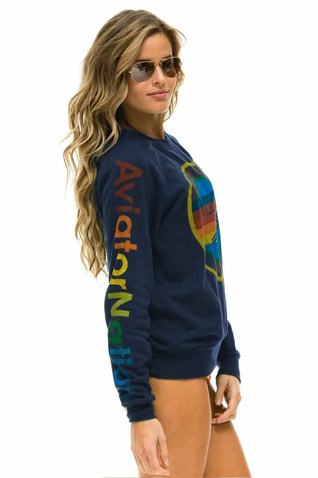 Women AVIATOR NATION CREW SWEATSHIRT 8211 NAVY Aviator Nation UnisexCrewSweatshirt Women AVIATOR NATION CREW SWEATSHIRT 8211 NAVY Aviator Nation UnisexCrewSweatshirt