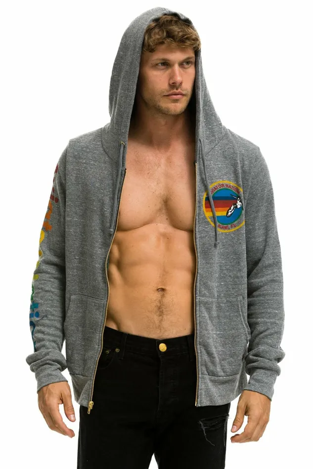 Women AVIATOR NATION MIAMI HOODIE 8211 HEATHER GREY Aviator Nation Hoodies Women AVIATOR NATION MIAMI HOODIE 8211 HEATHER GREY Aviator Nation Hoodies