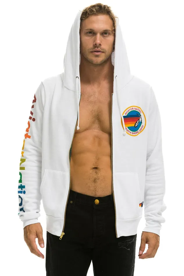 Women AVIATOR NATION NORTH SHORE HOODIE 8211 WHITE Aviator Nation Hoodies Women AVIATOR NATION NORTH SHORE HOODIE 8211 WHITE Aviator Nation Hoodies