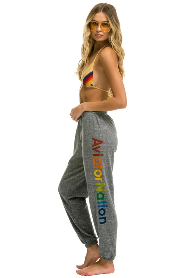 Women AVIATOR NATION SWEATPANTS 8211 HEATHER GREY Aviator Nation Sweatpants