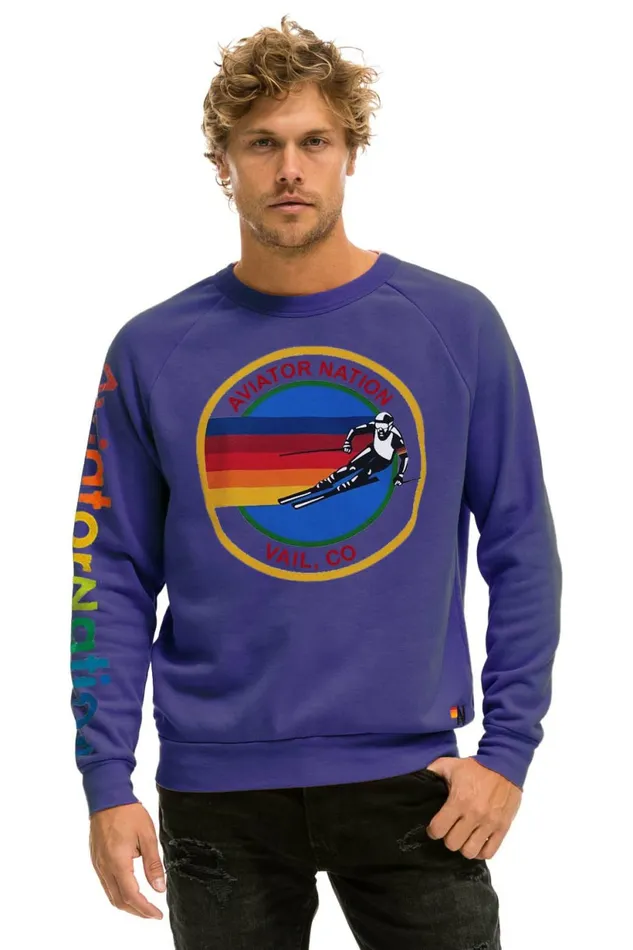 Women AVIATOR NATION VAIL CREW SWEATSHIRT 8211 PURPLE Aviator Nation UnisexCrewSweatshirt Women AVIATOR NATION VAIL CREW SWEATSHIRT 8211 PURPLE Aviator Nation UnisexCrewSweatshirt