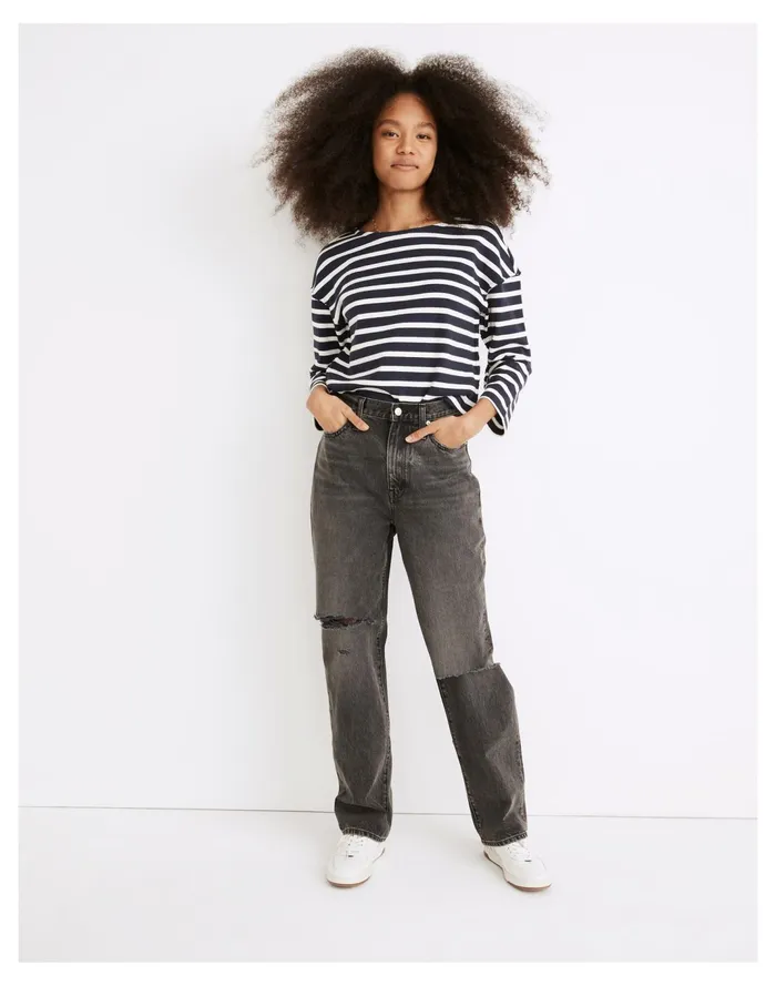 Women Baggy Straight Jeans In Cavell Wash Cavell Wash Madewell Jeans