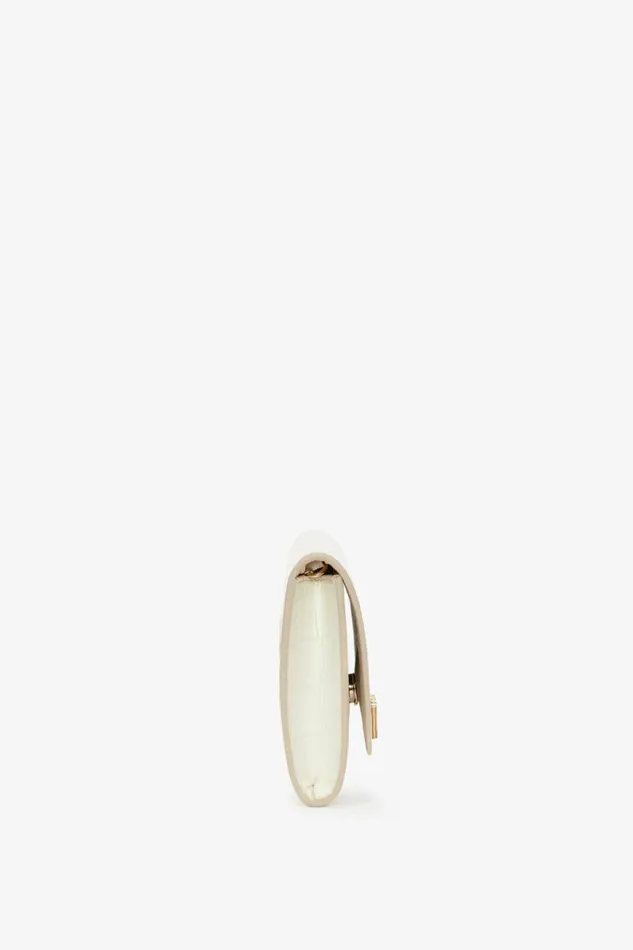 Women Bags Victoria Beckham Wallet On Chain In Ivory CrocEffect Leather