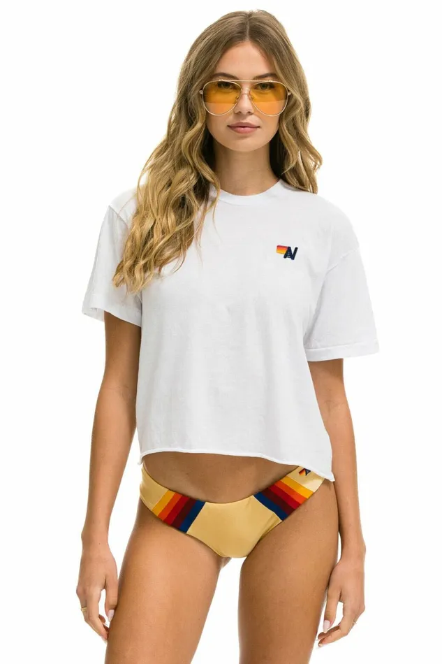 Women BASIC BOYFRIEND TEE 8211 WHITE Aviator Nation UnisexTees