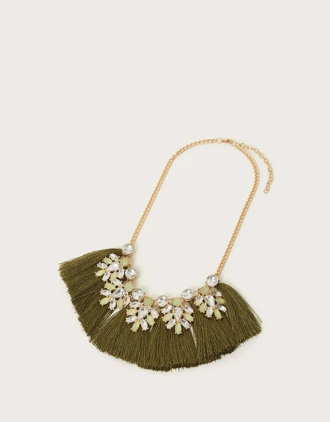Women Beaded Fringe Necklace Monsoon Jewellery and Hair