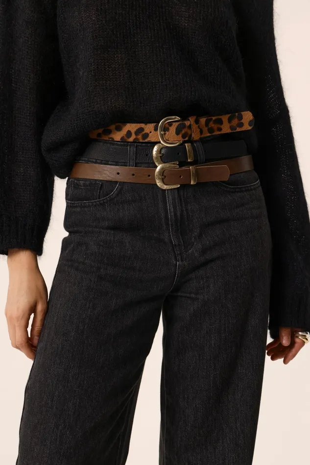 Women Belt Neriette Olive Ceinture Cuir Vert Des Petits Hauts Belts
