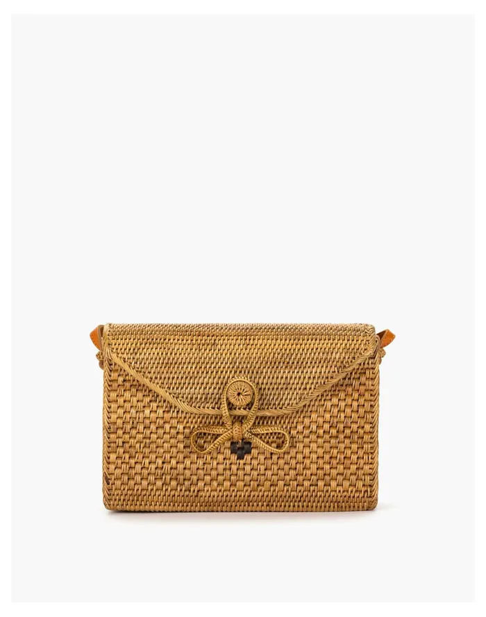 Women Bembien Sofia Rattan Shoulder Bag Natural Madewell Crossbody Bags