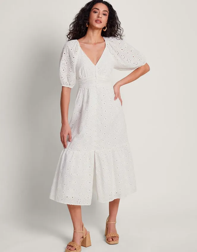 Women Bettie Broderie Dress White Monsoon Dresses