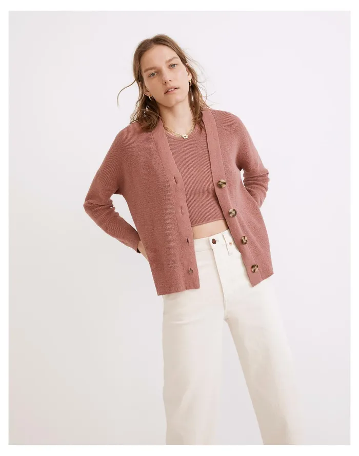 Women Birchmoor Cardigan Sweater Heather Jam Madewell Sweaters