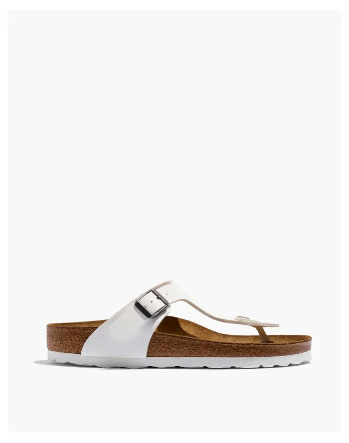 Women Birkenstock Gizeh Sandals In Birko Flor White Madewell Sandals Women Birkenstock Gizeh Sandals In Birko Flor White Madewell Sandals