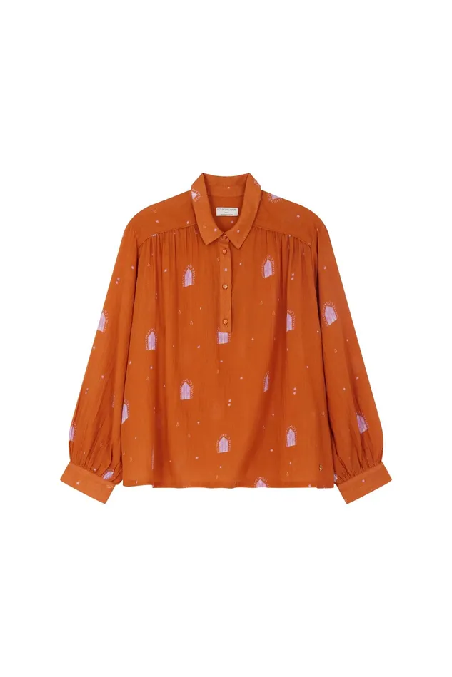 Women Blouse Ema Isba Blouse Coton Multicolore Des Petits Hauts Blouses Shirts and Tops
