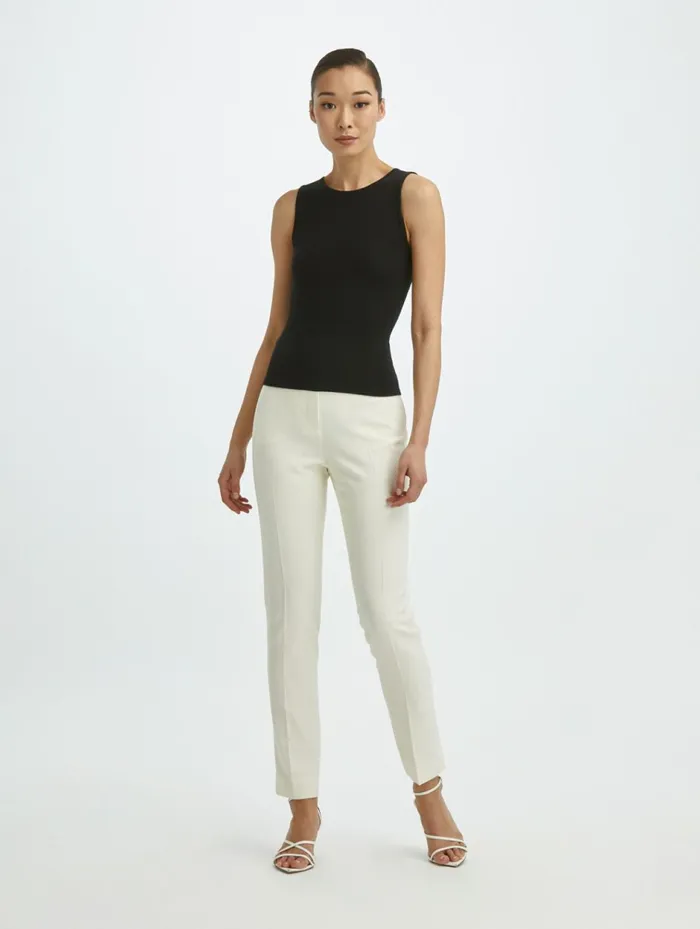 Women Blouses and Knits Oscar De La Renta Cashmere Silk Jewel Neck Tank Black Women Blouses and Knits Oscar De La Renta Cashmere Silk Jewel Neck Tank Black