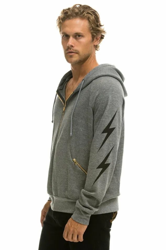 Women BOLT 4 ZIP HOODIE RELAXED WITH POCKETS 8211 HEATHER GREY Aviator Nation BoltCollection Women BOLT 4 ZIP HOODIE RELAXED WITH POCKETS 8211 HEATHER GREY Aviator Nation BoltCollection