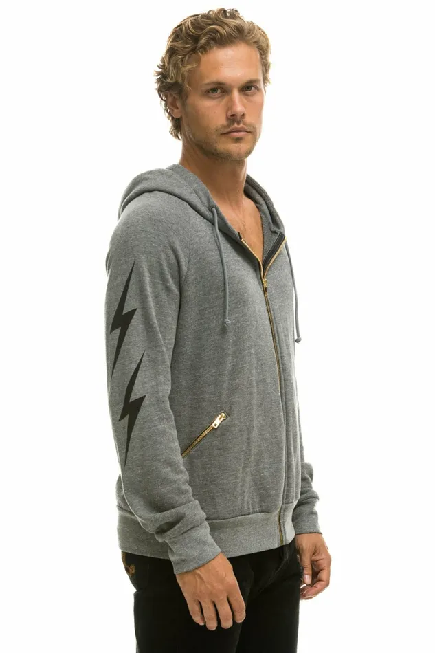 Women BOLT 4 ZIP HOODIE RELAXED WITH POCKETS 8211 HEATHER GREY Aviator Nation BoltCollection Women BOLT 4 ZIP HOODIE RELAXED WITH POCKETS 8211 HEATHER GREY Aviator Nation BoltCollection