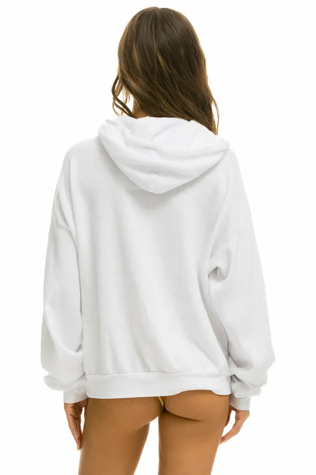Women BOLT STITCH RELAXED PULLOVER HOODIE WITH POCKET ZIPPERS 8211 WHITE BLACK Aviator Nation BoltCollection Women BOLT STITCH RELAXED PULLOVER HOODIE WITH POCKET ZIPPERS 8211 WHITE BLACK Aviator Nation BoltCollection