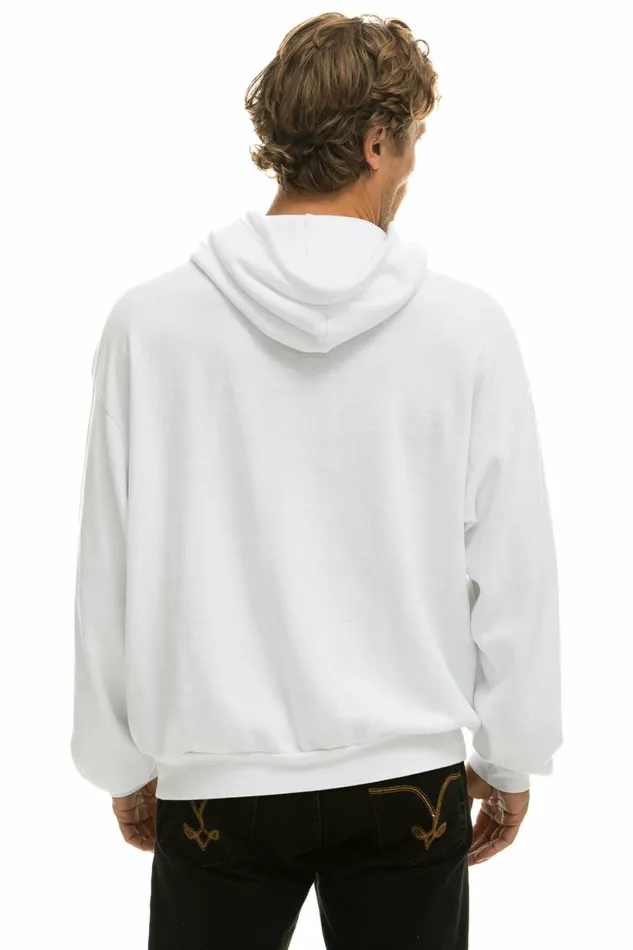 Women BOLT STITCH RELAXED PULLOVER HOODIE WITH POCKET ZIPPERS 8211 WHITE BLACK Aviator Nation BoltCollection Women BOLT STITCH RELAXED PULLOVER HOODIE WITH POCKET ZIPPERS 8211 WHITE BLACK Aviator Nation BoltCollection