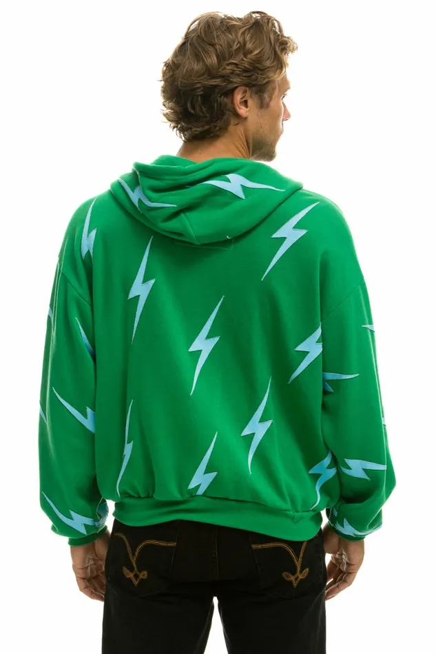 Women BOLT STITCH REPEAT RELAXED ZIP HOODIE WITH POCKET ZIPPERS 8211 KELLY GREEN BLUE Aviator Nation BoltCollection Women BOLT STITCH REPEAT RELAXED ZIP HOODIE WITH POCKET ZIPPERS 8211 KELLY GREEN BLUE Aviator Nation BoltCollection