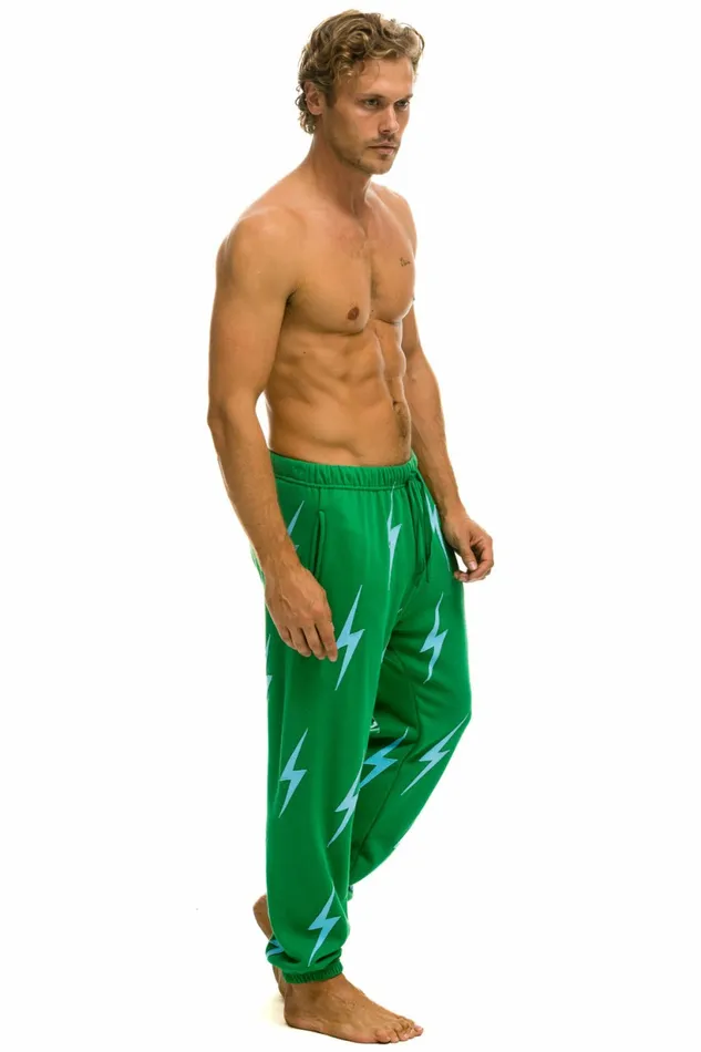 Women BOLT STITCH REPEAT SWEATPANTS 8211 KELLY GREEN BLUE Aviator Nation BoltCollection Women BOLT STITCH REPEAT SWEATPANTS 8211 KELLY GREEN BLUE Aviator Nation BoltCollection