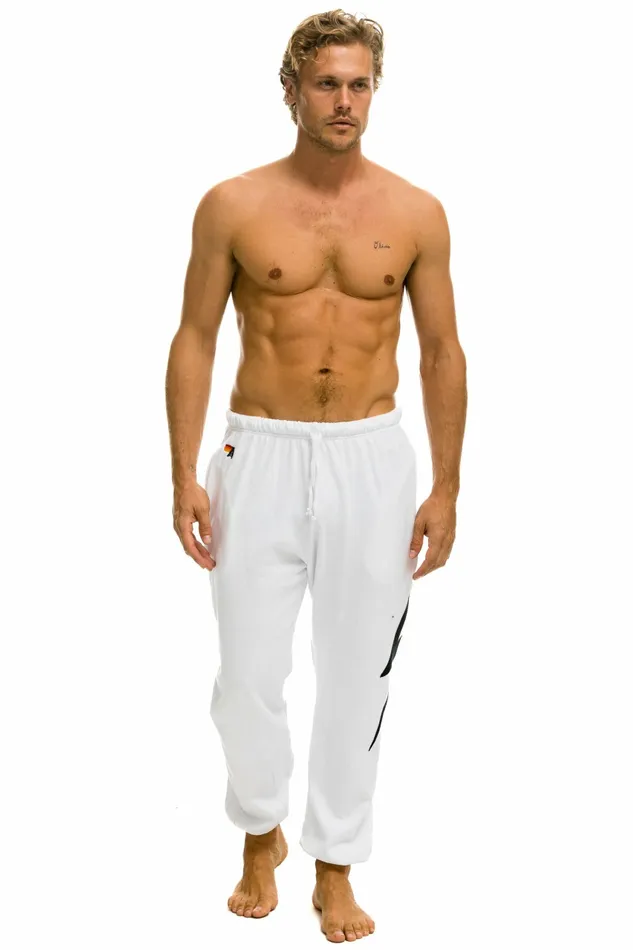 Women BOLT STITCH SWEATPANTS 8211 WHITE BLACK Aviator Nation BoltCollection Women BOLT STITCH SWEATPANTS 8211 WHITE BLACK Aviator Nation BoltCollection