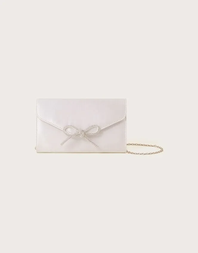 Women Bow Detail Satin Clutch Monsoon Bags and Purses