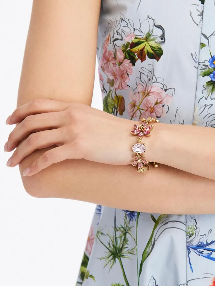 Women Bracelets Oscar De La Renta Crystal Flower Bracelet Rose Multi Women Bracelets Oscar De La Renta Crystal Flower Bracelet Rose Multi