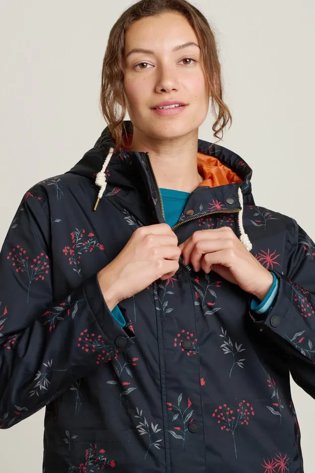 Women Brakeburn Coats And Jackets Charcoal Bloom Two Showerproof Jacket