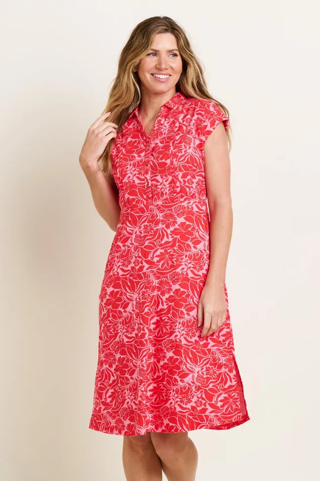 Women Brakeburn Dresses Red Josie Shirt Dress
