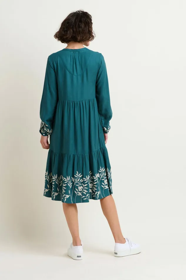 Women Brakeburn Dresses Teal Anwen Embroidered Maxi Dress