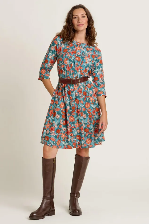 Women Brakeburn Dresses Teal Ula Dress