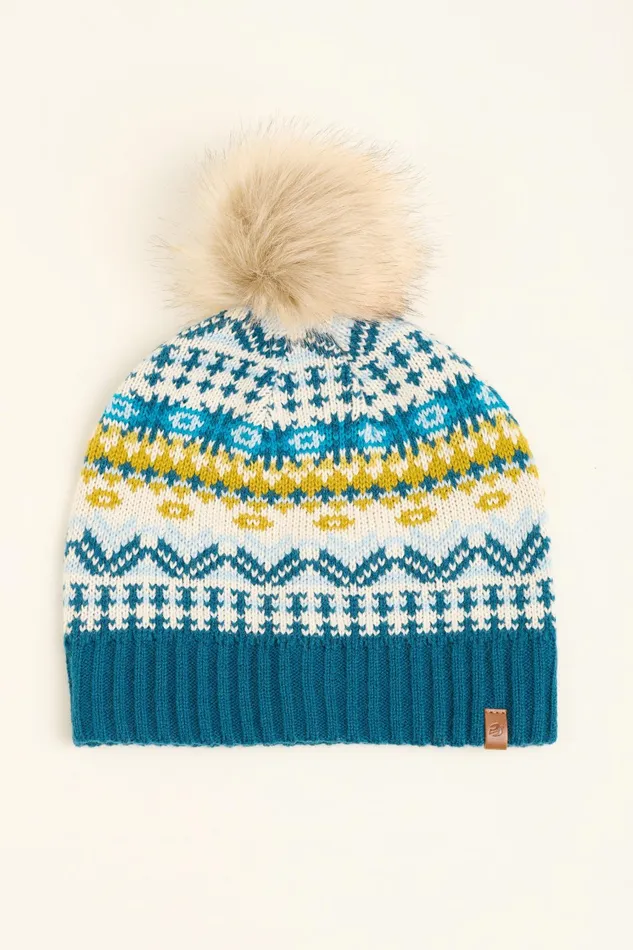 Women Brakeburn Hats Gloves and Scarves Multicoloured Fairisle Knitted Hat