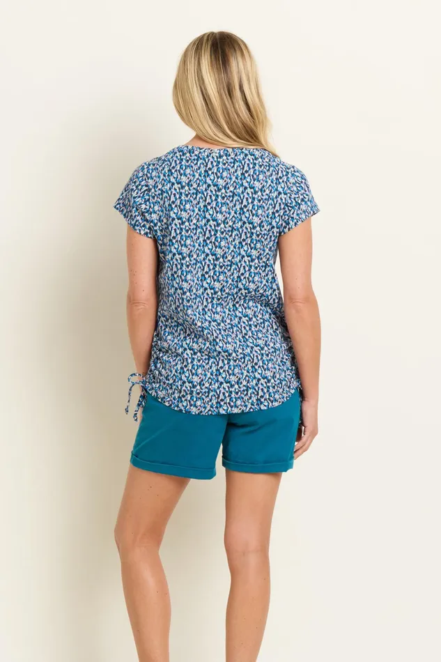 Women Brakeburn Shirts Blue Brushed Camo TShirt