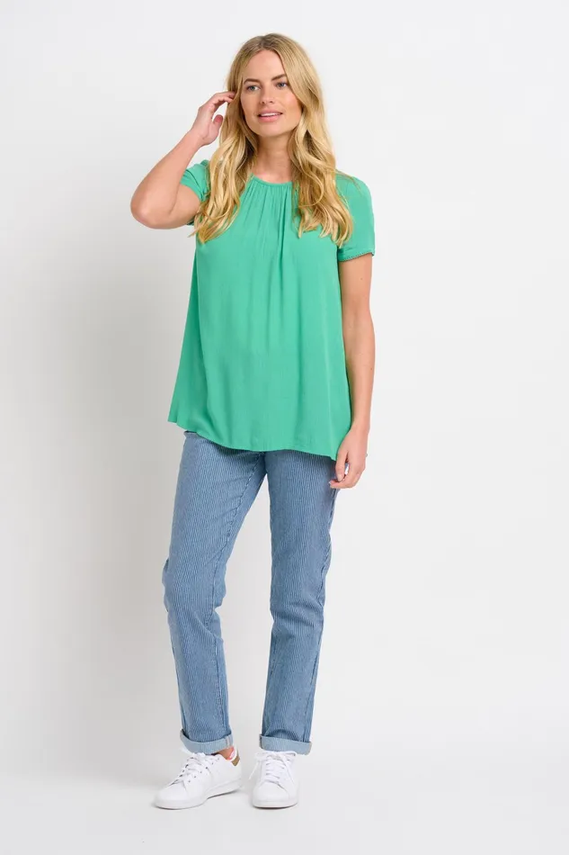 Women Brakeburn Shirts Green Alena Blouse