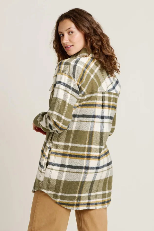 Women Brakeburn Shirts Khaki Studland Shacket