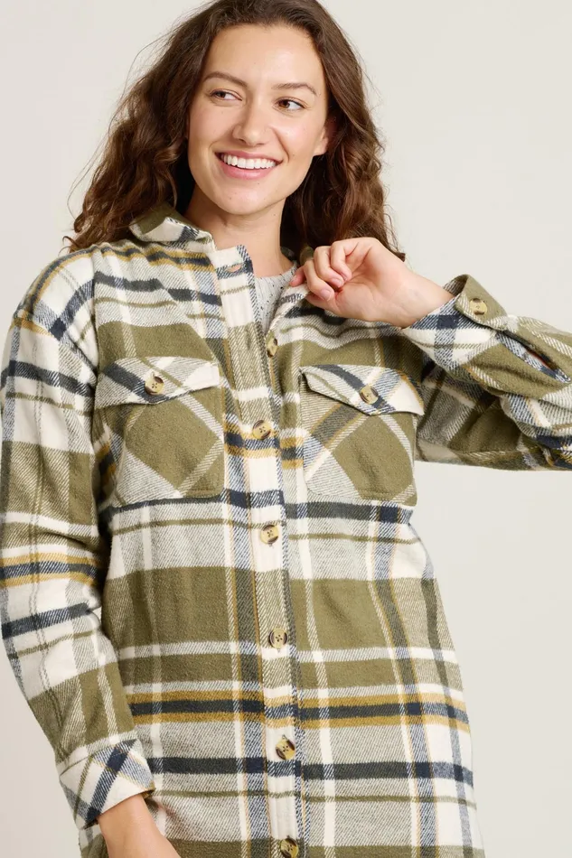 Women Brakeburn Shirts Khaki Studland Shacket
