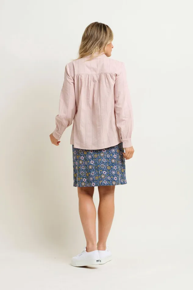 Women Brakeburn Shirts Pink Peony Blouse