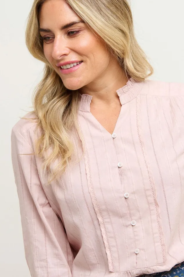 Women Brakeburn Shirts Pink Peony Blouse