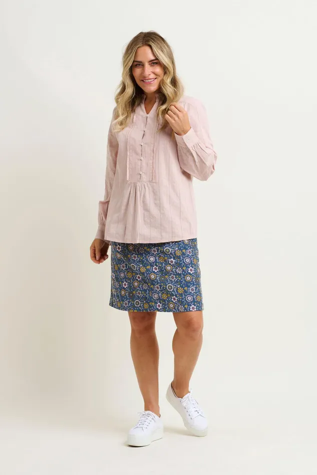 Women Brakeburn Shirts Pink Peony Blouse