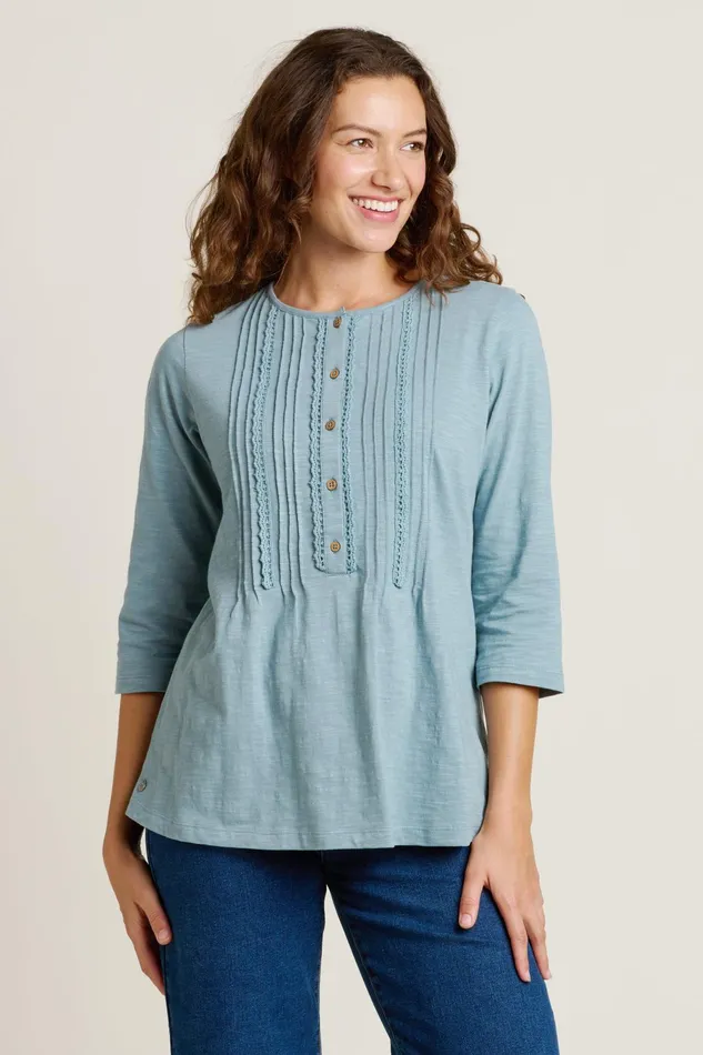 Women Brakeburn Tops TShirts And Vests Blue Folke Long Sleeve T Shirt