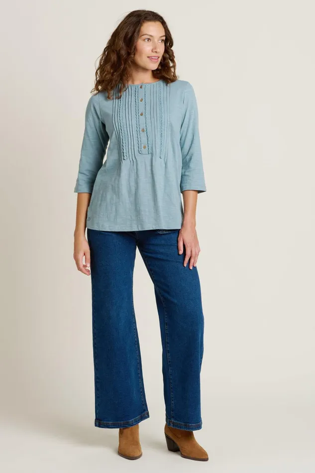 Women Brakeburn Tops TShirts And Vests Blue Folke Long Sleeve T Shirt