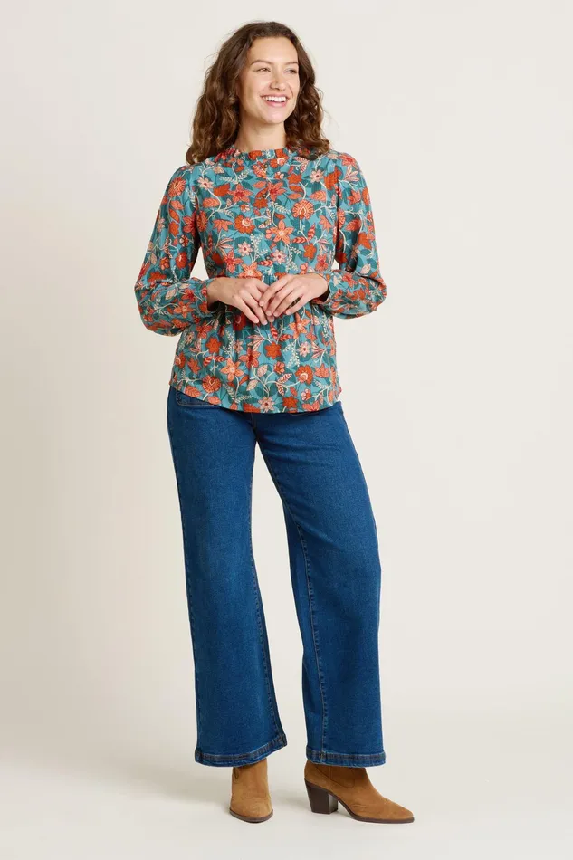 Women Brakeburn Tops TShirts And Vests Green Ula Blouse