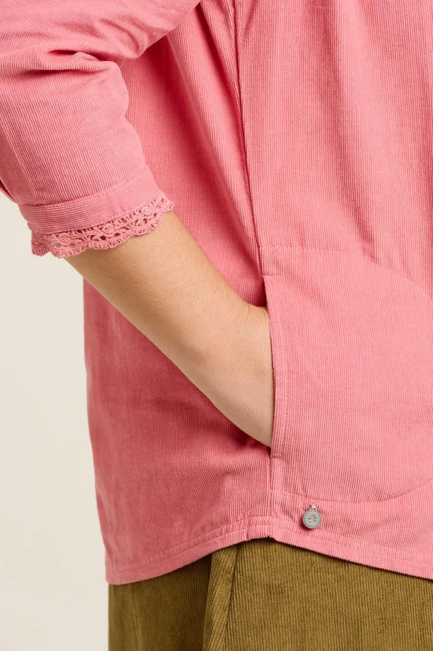Women Brakeburn Tops TShirts And Vests Pink Shore Cord Blouse