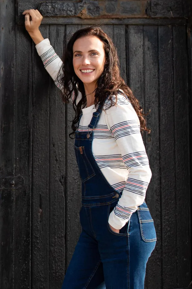 Women Brakeburn Trousers Skirts and Shorts Dark Wash Denim Dungarees