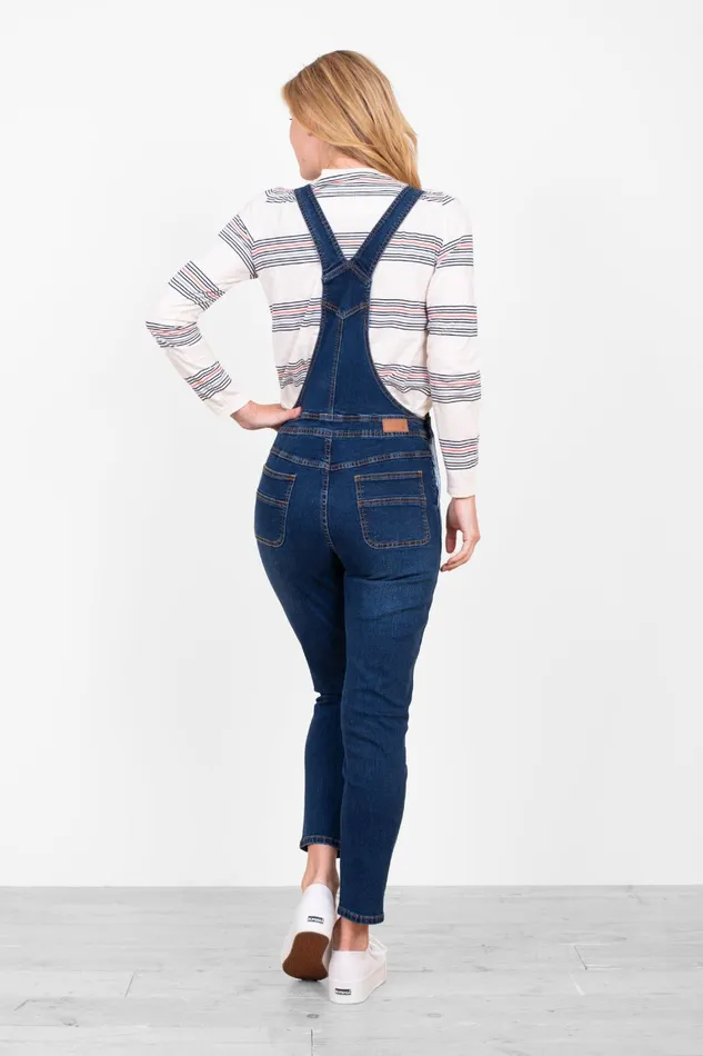 Women Brakeburn Trousers Skirts and Shorts Dark Wash Denim Dungarees