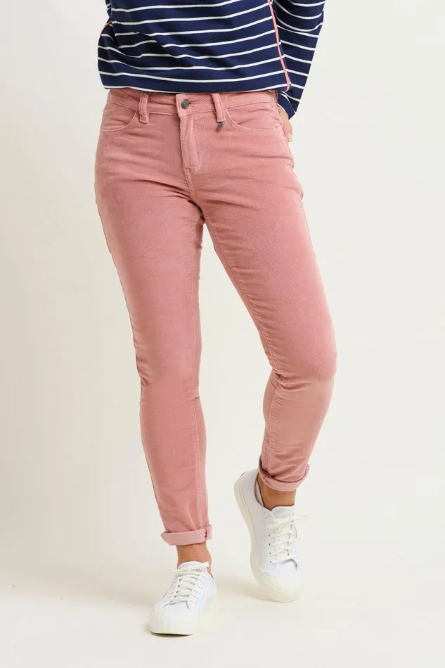 Women Brakeburn Trousers Skirts and Shorts Pink Cord 5 Pocket Trousers