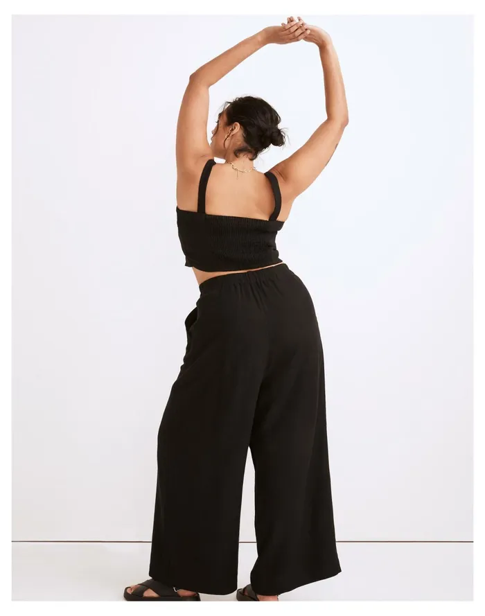 Women Breezewoven Pull On High Rise Straight Pants True Black Madewell Pants Women Breezewoven Pull On High Rise Straight Pants True Black Madewell Pants