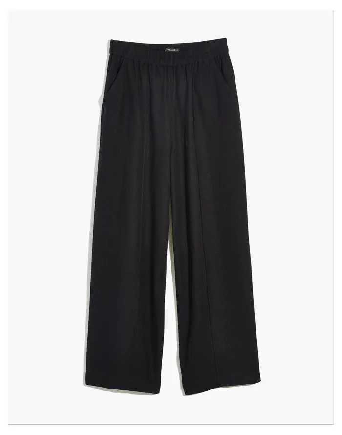 Women Breezewoven Pull On High Rise Straight Pants True Black Madewell Pants Women Breezewoven Pull On High Rise Straight Pants True Black Madewell Pants