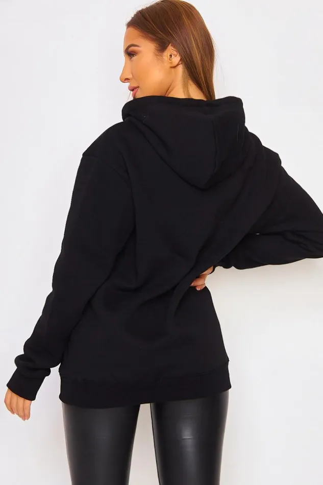 Women Brentiny Black Hoodie Black Brentiny Paris Sweaters and Sweatshirts