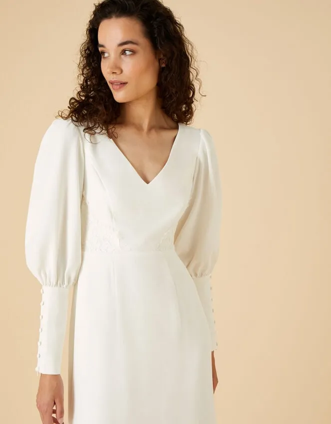 Women Briana Button Sleeve Bridal Maxi Dress Ivory Monsoon Dresses