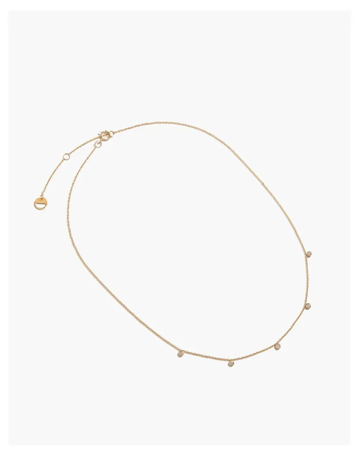 Women BYCHARI 5 DIAMOND NECKLACE Gold Madewell Fine Jewelry Women BYCHARI 5 DIAMOND NECKLACE Gold Madewell Fine Jewelry